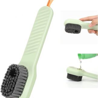 Multifunctional Shoe Brush with Liquid Box, Household Soft Fur Liquid Cleaning Shoe Brush, Long Handle Shoe Brush Press Type Automatic Liquid Shoe Brush