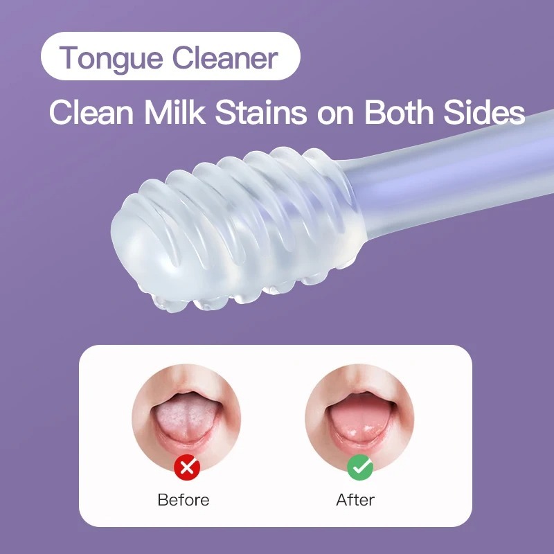 Infant Baby Silicone Toothbrush & Tongue Cleaner ? Pack of 2 with PP Storage Box for Oral Care - Image 2