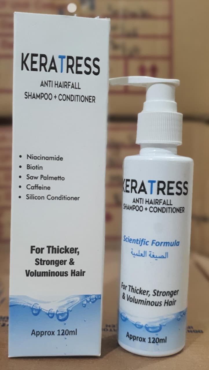 Keratress Anti Hairfall Shampoo And Conditioner Gentle Formula Strengthens Hair Reduces Hairfall Nourishes Scalp Provides Smooth And Healthy Look - 120ml - Image 4