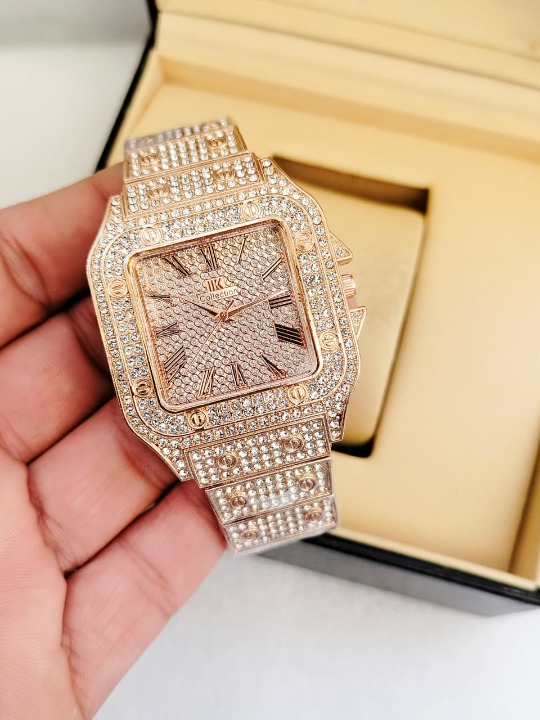 Ladies Stylish Stone Watch ? Elegant Wristwatch with Sparkling Stones, Fashion Accessory for Daily Wear & Occasions - Image 2