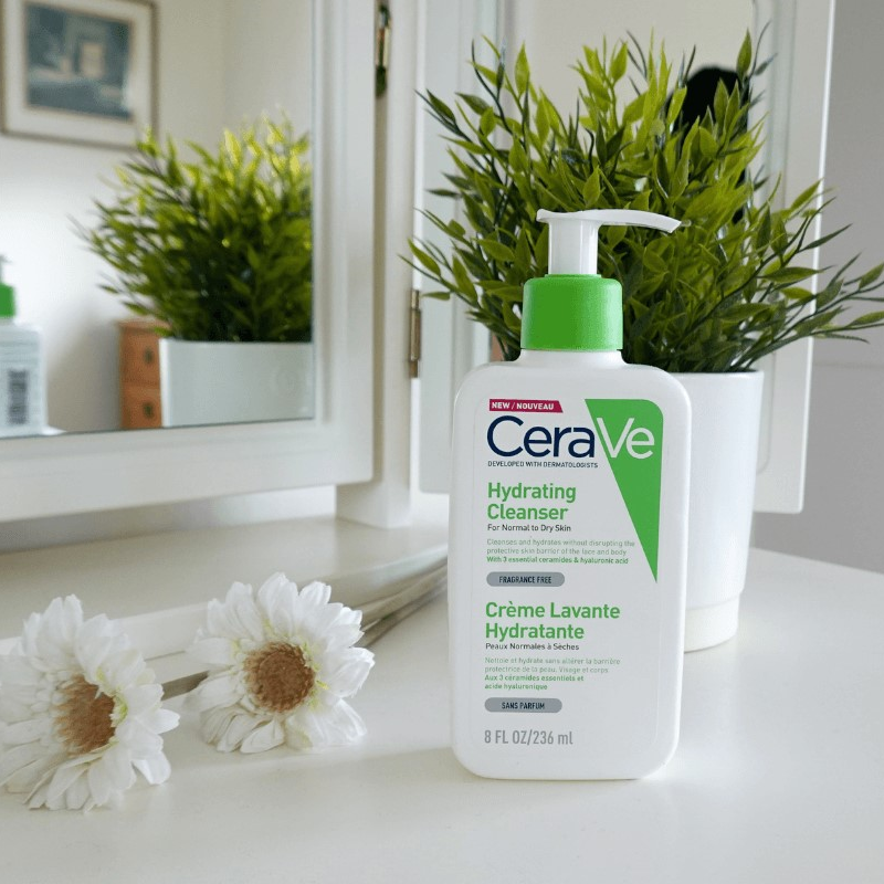 Cerave Hydrating Facial Cleanser 237ml ? Gentle Moisturizing Face Wash With Hyaluronic Acid And Ceramides For Normal To Dry Skin - Image 3