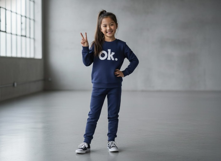 OK Printed Sweatshirt & Pajama Trouser Tracksuit for Kids | Winter Warm Fleece Clothing Set Outfit for Boys & Girls ? Cozy & Trendy | FOR BABY AND KIDS - Image 3