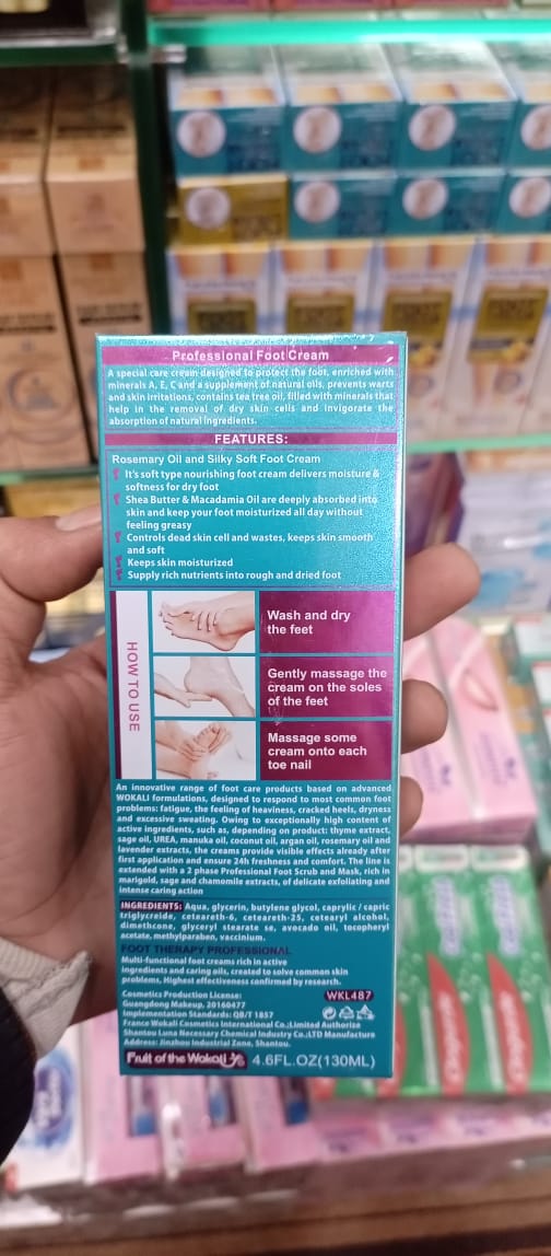 Fruit of Wokali Foot Cream ? 130ml with Rosemary Oil for Cracked & Damaged Feet, Smooth & Nourished Skin - Image 4