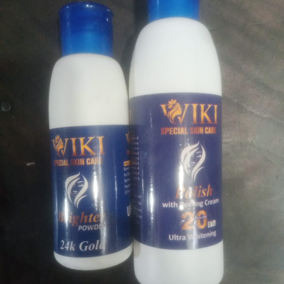 WIKI Special Skin Care Polish With Peeling Cream 200ml & 24K Gold Brighter Powder 100ml ? Ultra Whitening Formula - Image 5