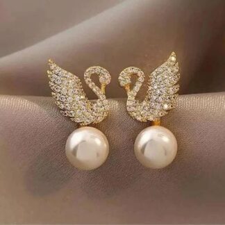 ZJE-911 Swan Pearl Earrings ? Elegant Korean Style Jewellery , Stylish Accessory for Women