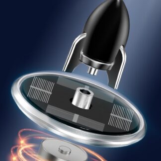 Solar Powered Speech Rocket Car Air Freshener ? Rotating Solar Fragrance Diffuser | Long-Lasting Aroma & Stylish Dashboard Decor (Speech Rocket)