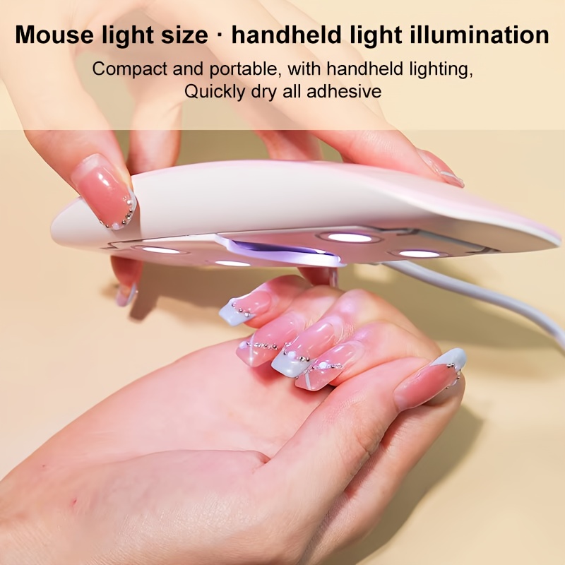 UV Led Lamp For Nails 6W Nail Lamp Light With Timer Mini Portable Nail Dryer Usb Gel Nail Polish Lamp For Nail Art Design At Home Random Color - Image 3