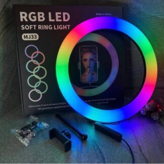 MJ33 RGB LED Soft Ring Light Providing Bright Illumination With Adjustable Colors
