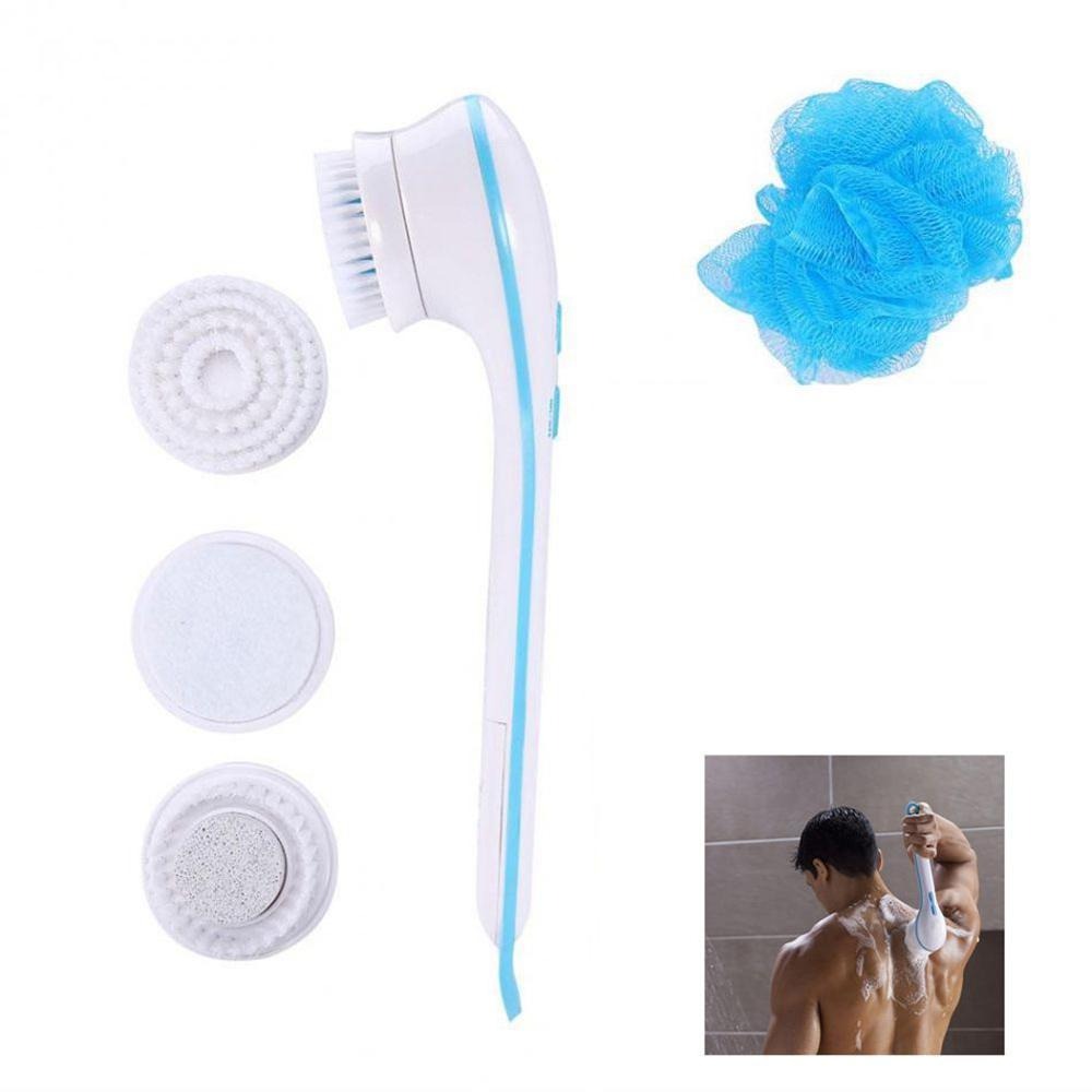 Electric Shower Brush 5-in-1 Spin Spa ? Cell Operated Full Body Cleansing & Exfoliating Brush - Image 4