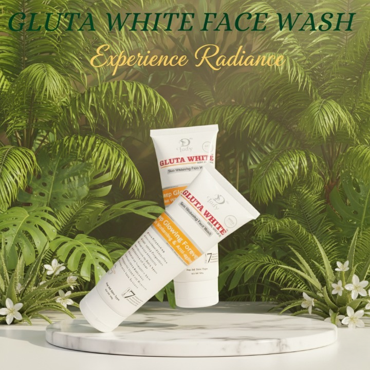 Gluta White 100% Natural Skin Whitening & Anti-Aging Face Wash 100g ? Gentle Cleanser For Bright, Smooth & Youthful Skin