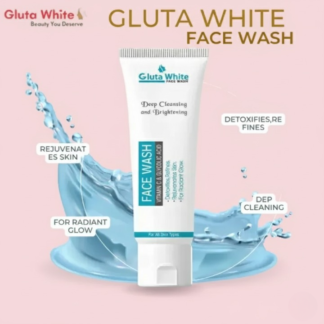 Gluta White Facewash 100ml ? Brightening Deep Cleansing Formula for Clear, Glowing Skin, Gentle on All Skin Types, Daily Use Quality Face Wash