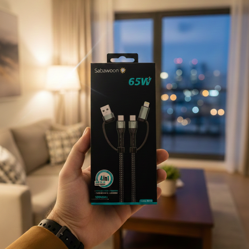 Sabawoon S116 Type?C to Type?C Cable | 120W | Digital Display | 100% Original - Image 3