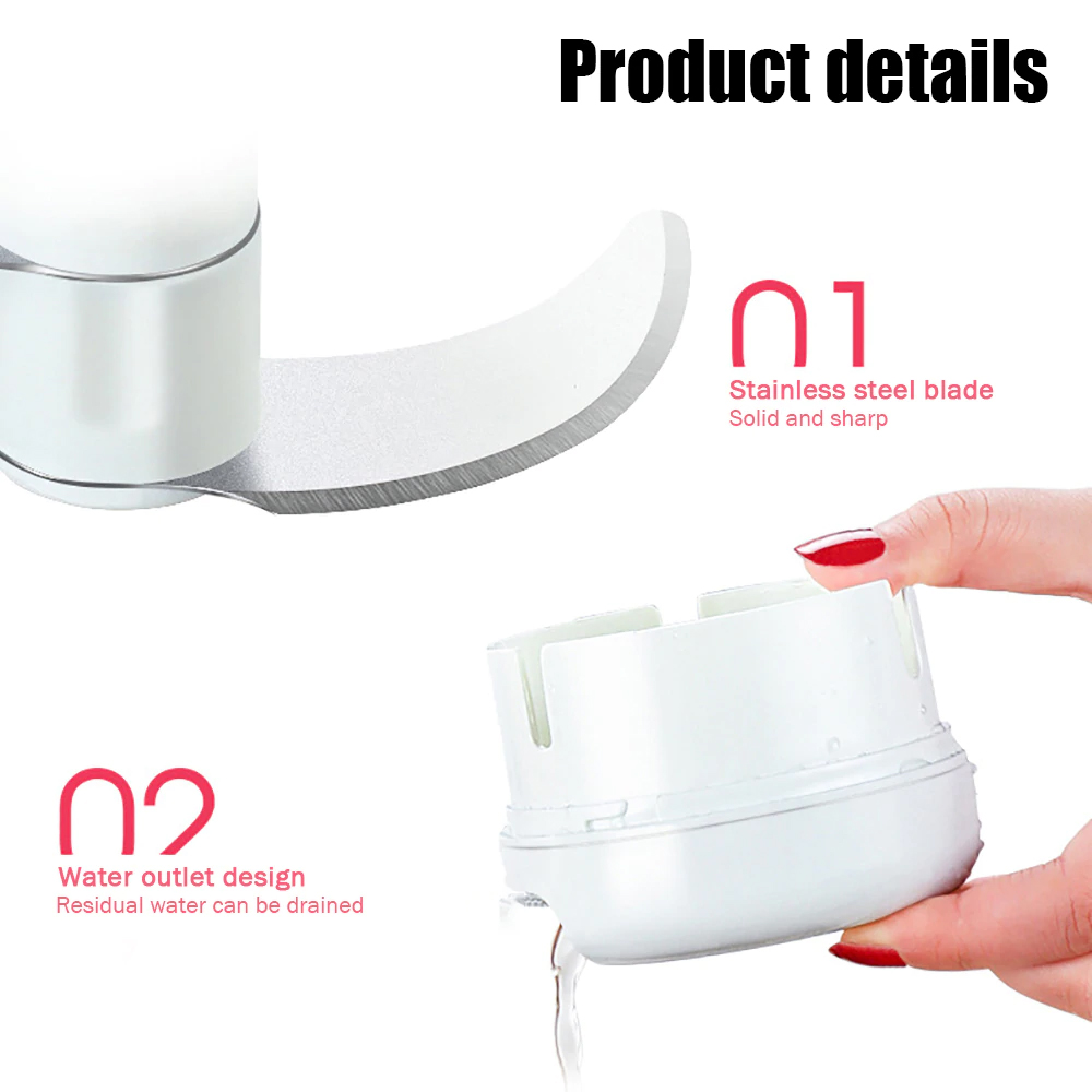 Mini Chopper Hand-power Food Chopper Mincer Mixer Blender - Image 2