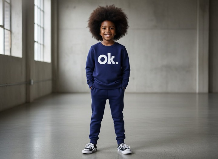 OK Printed Sweatshirt & Pajama Trouser Tracksuit for Kids | Winter Warm Fleece Clothing Set Outfit for Boys & Girls ? Cozy & Trendy | FOR BABY AND KIDS - Image 2