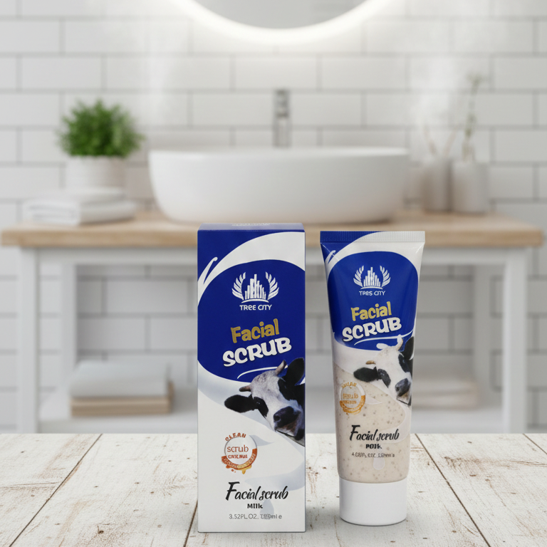 Tree City Facial Scrub | Snail Extract | Gentle Exfoliation & Skin Rejuvenation | 120 ml - Image 3