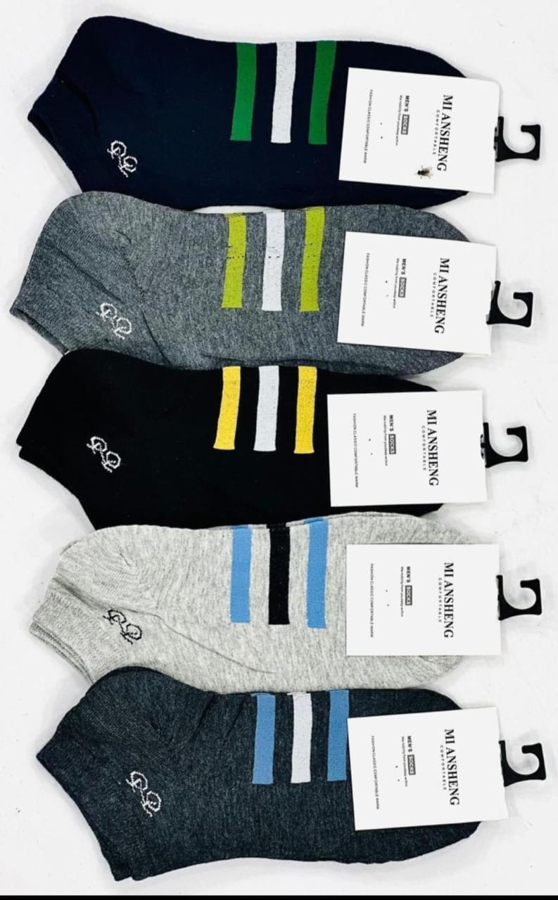 Pack Of 2 Pair Anklet Socks For Men ? Soft, Breathable, And Stretchable Low-Cut Socks For Daily Comfort And Style (Random Design) - Image 2