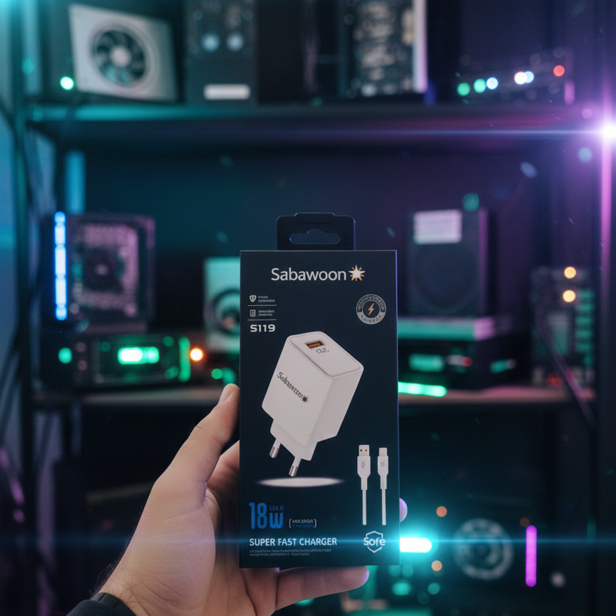Sabawoon S119 Fast Charging Charger ?? | 18W Original | With Micro Cable - Image 3