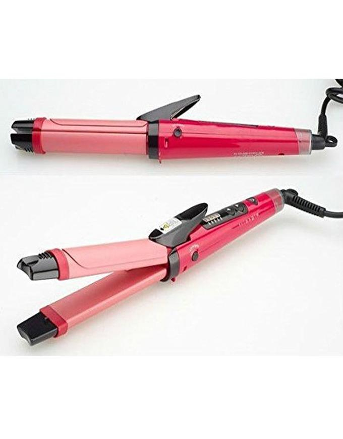 Nova 2-in-1 Hair Straightener & Curler ? Model NH-2009, Quick Heat-Up Ceramic Plates for Smooth Straightening & Effortless Curls, Portable Dual-Use Styling Tool for All Hair Types