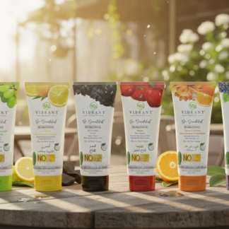 Vibrant Health "Be Beautiful" Premium Botanical Face Wash Series ? 6-Pack Infusion Set with Natural Fruit Extracts & Antioxidants for Radiant, All-Day Glow