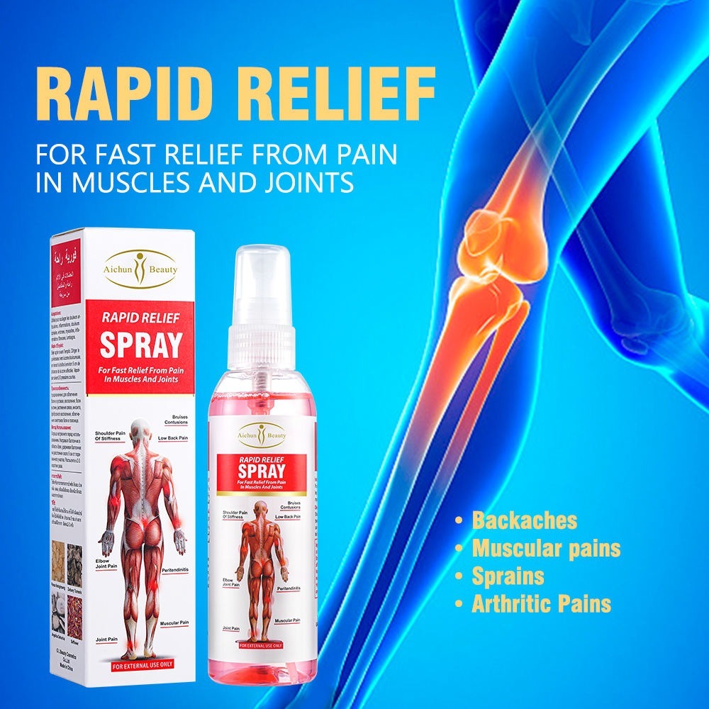 Aichun Beauty Rapid Relief Spray For Muscle And Joint Pain 100ml ? Fast Acting Pain Relief Formula For Sore Muscles, Stiff Joints, And Body Aches