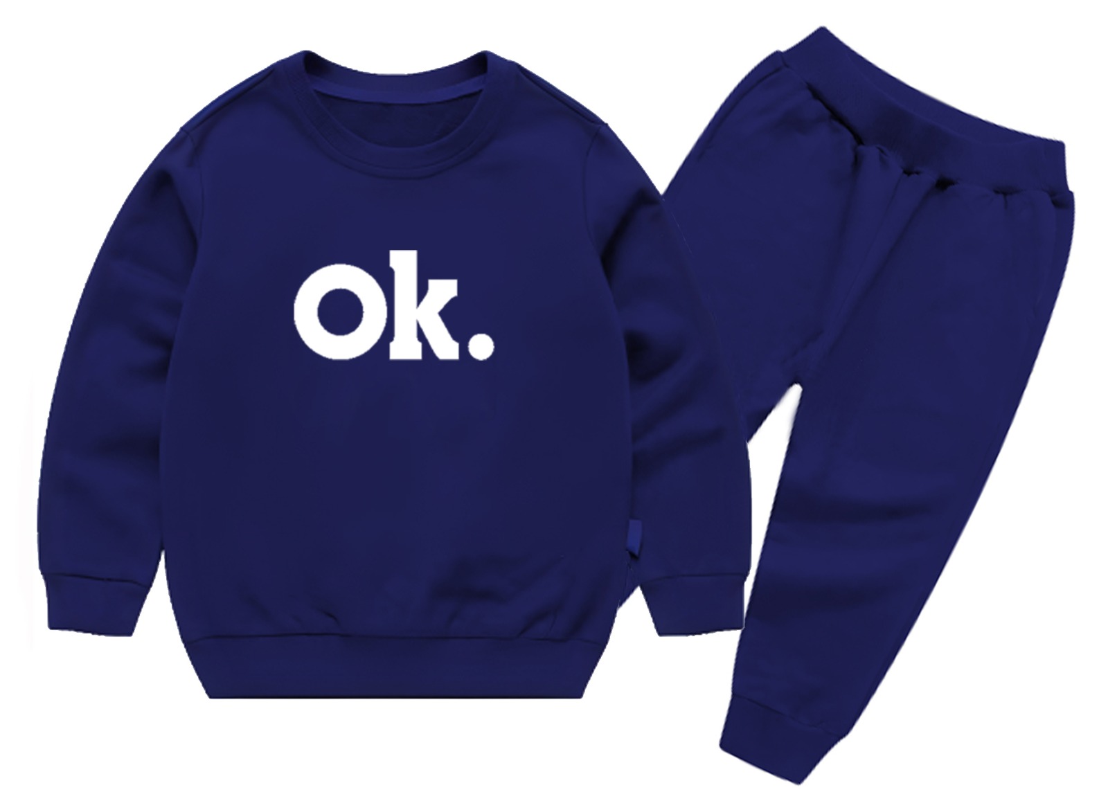 OK Printed Sweatshirt & Pajama Trouser Tracksuit for Kids | Winter Warm Fleece Clothing Set Outfit for Boys & Girls ? Cozy & Trendy | FOR BABY AND KIDS - Image 4