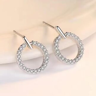 ZVT-168 Circle Zircon Korean Earrings ? Elegant Fashion Jewellery, Stylish Accessory for Women