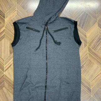 Premium Men's Sleeveless Tech Hoodie Vest | Full-Zip, Jersey Fabric | Ultimate Activewear for Gym, Running, and Layering Comfort