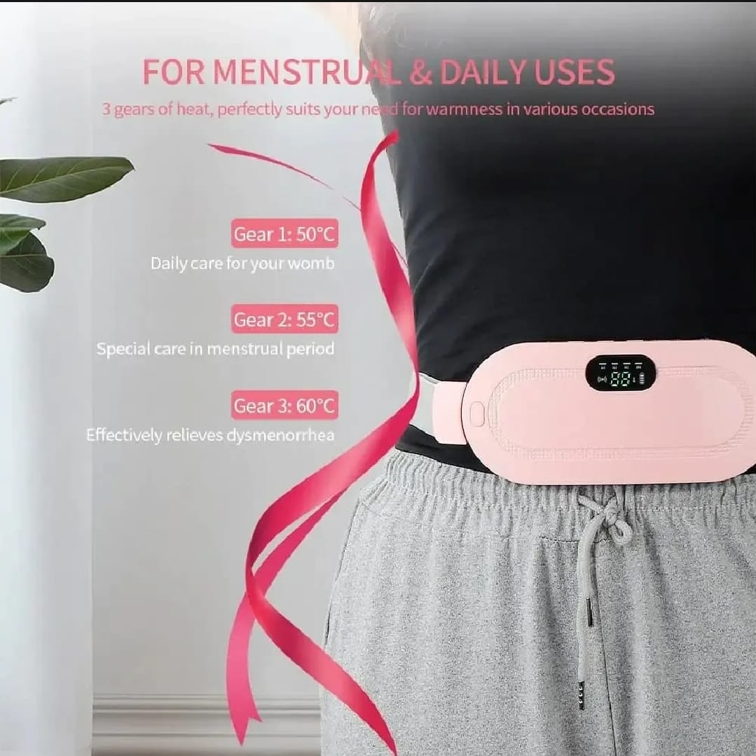 Portable Cordless Heating Pad, Electric Waist Belt Device, Fast Heating Pad with 3 Heat Levels and 3 Massage Modes, Back or Belly Heating Pad for Women, Menstrual Heating Pad, Heating Had for Period Cramps | Cramp Relief Belt - Image 4
