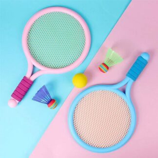 Kids Badminton & Tennis Racket Set ? Easy-To-Handle Outdoor Sports Toy With 2 Rackets, 1 Ball, And 1 Shuttlecock For Fun Indoor & Outdoor Play (Random Color)