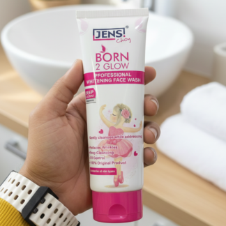 Jens Choy Born 2 Glow Professional Whitening Face Wash Premium Quality Gentle Formula For Daily Skin Care And Bright Appearance - 100g