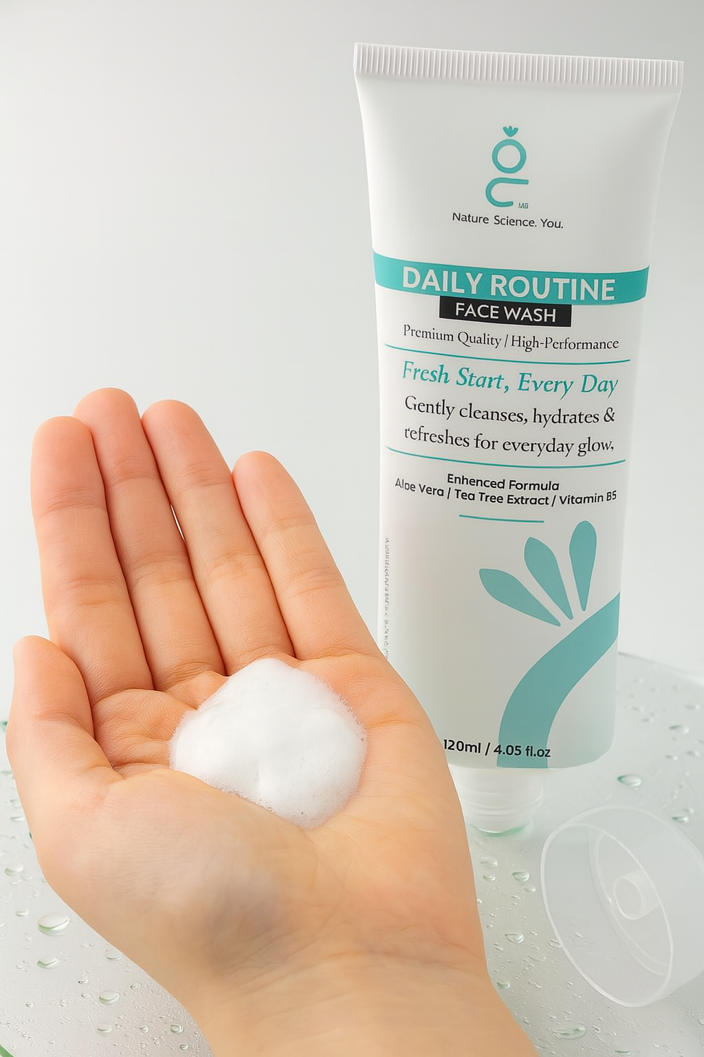 Daily Routine Face Wash gently cleanses, hydrates, and refreshes the skin with a natural blend (120ml) - Image 2