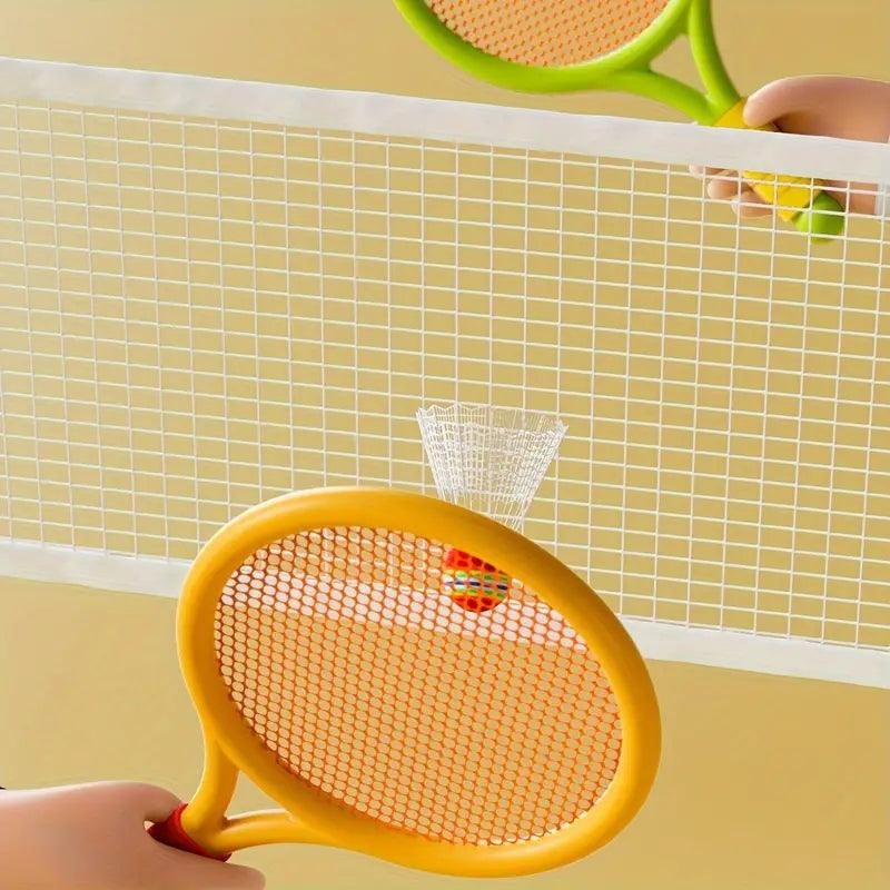 Kids Badminton & Tennis Racket Set ? Easy-To-Handle Outdoor Sports Toy With 2 Rackets, 1 Ball, And 1 Shuttlecock For Fun Indoor & Outdoor Play (Random Color) - Image 2