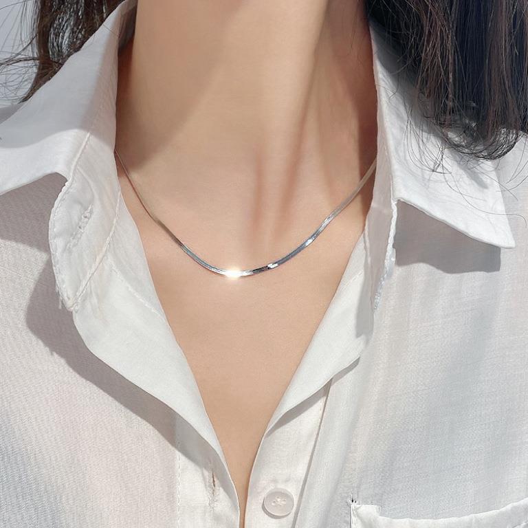AWT-179 Thin Snake Chain ? Elegant Stainless Steel Necklace, Stylish Jewellery Accessory for Women - Image 2