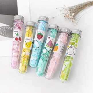 100 PCS Disposable Flower Paper Soap with Portable Tube ? Multi-Color Travel Sheets for Hand Washing & Outdoor Use- Random Color