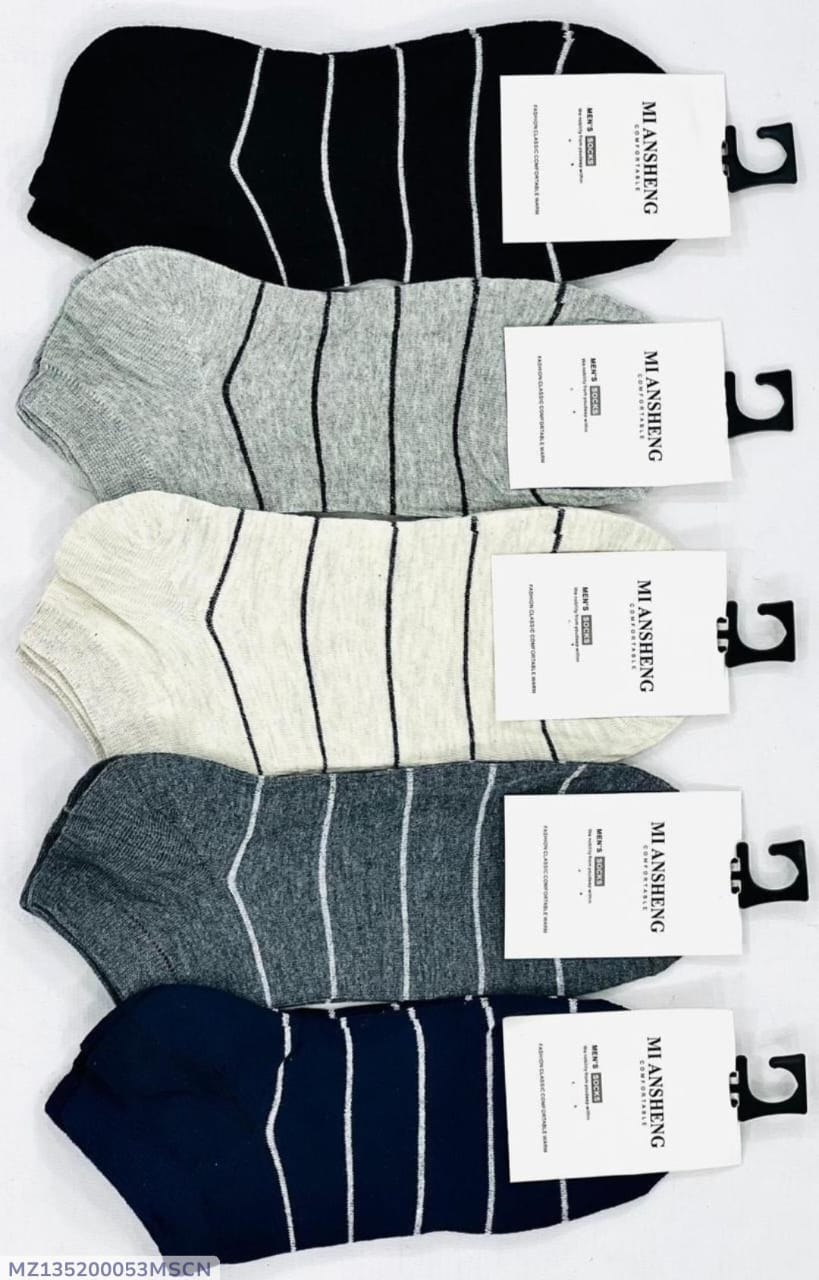 Pack Of 2 Pair Anklet Socks For Men ? Soft, Breathable, And Stretchable Low-Cut Socks For Daily Comfort And Style (Random Design) - Image 3