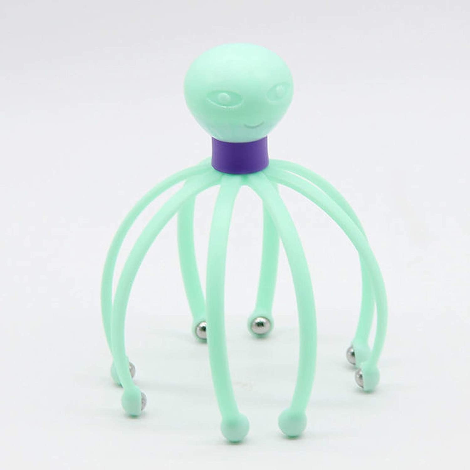 Octopus Shape Manual Head Scalp Massager With 8 Roller Balls Provides Headache Relief Stress Relaxation Hair Stimulation (Random Color) - Image 2