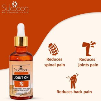 Sukoon Joint On Essential Oil Blend For Pain In Joints Back Pain Arthritis Pain Knee Pain Tennis Elbow Strains And Sprains - 30ML