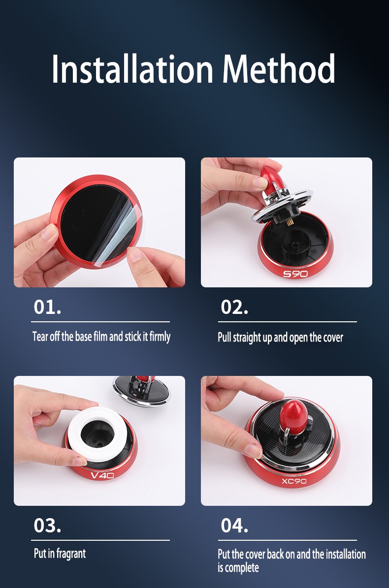 Solar Powered Speech Rocket Car Air Freshener ? Rotating Solar Fragrance Diffuser | Long-Lasting Aroma & Stylish Dashboard Decor (Speech Rocket) - Image 4