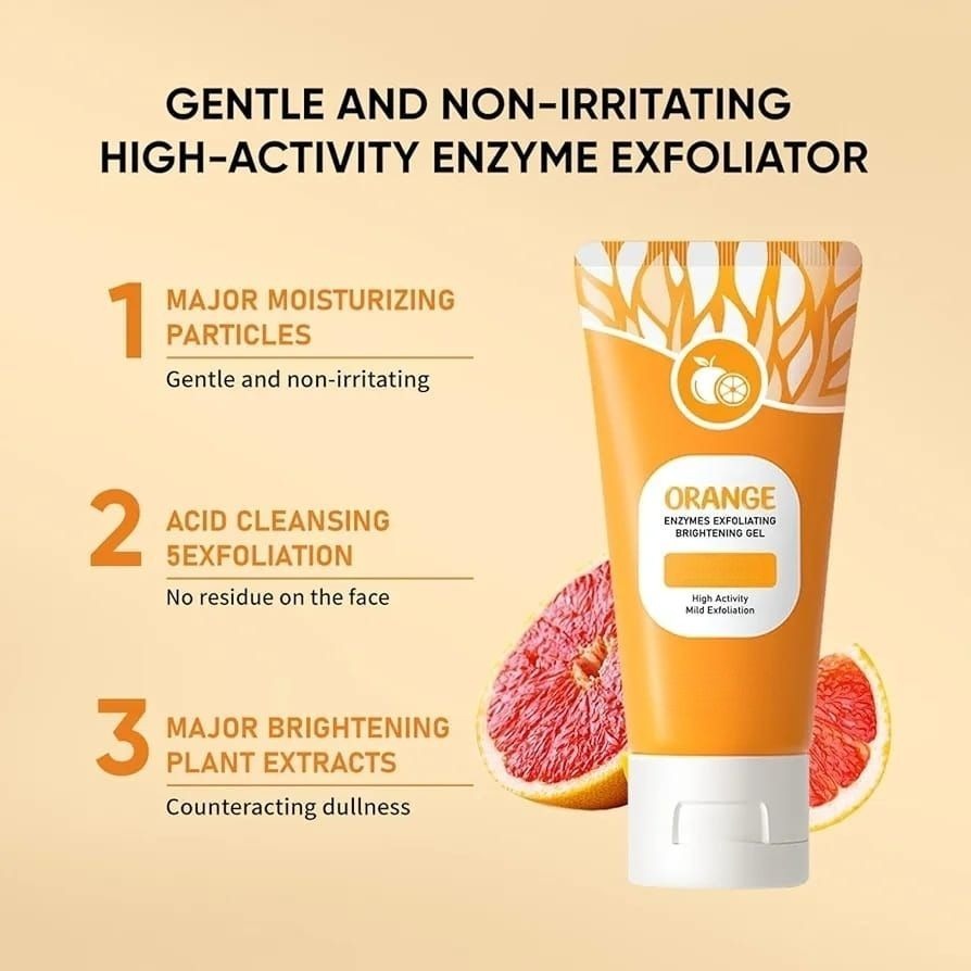 Orange Enzyme Exploiting Gel ? Brightening, Exfoliating & Nourishing Citrus Skincare for Radiant, Healthy, Glowing Complexion Every Day 100g - Image 2