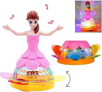 Princess Dancing Doll Toy with 3D Lights, Music & Rotating Movement ? Musical LED Doll for Kids - Image 2