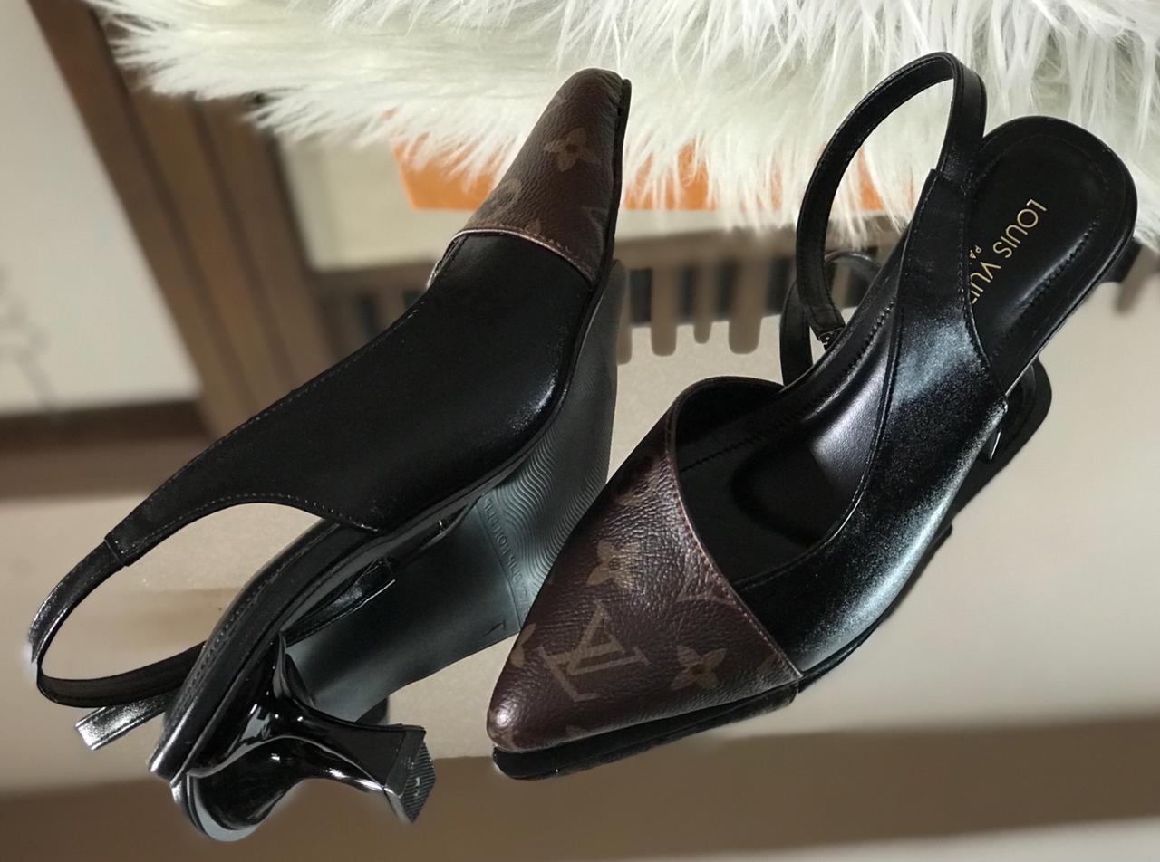 Louis Vuitton Cherie Slingback Pumps | Elegant Designer Heels for Women ? Classic Pointed Toe & Signature LV Style - Image 3