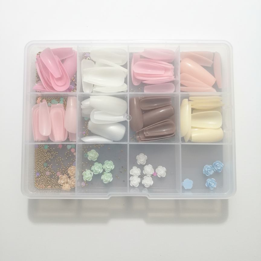 96 Pcs Artificial Nails With Beads ? Multicolor Nail Art Decoration Set Made From Premium ABS Plastic, Perfect For Stylish DIY Manicure Designs - Image 4