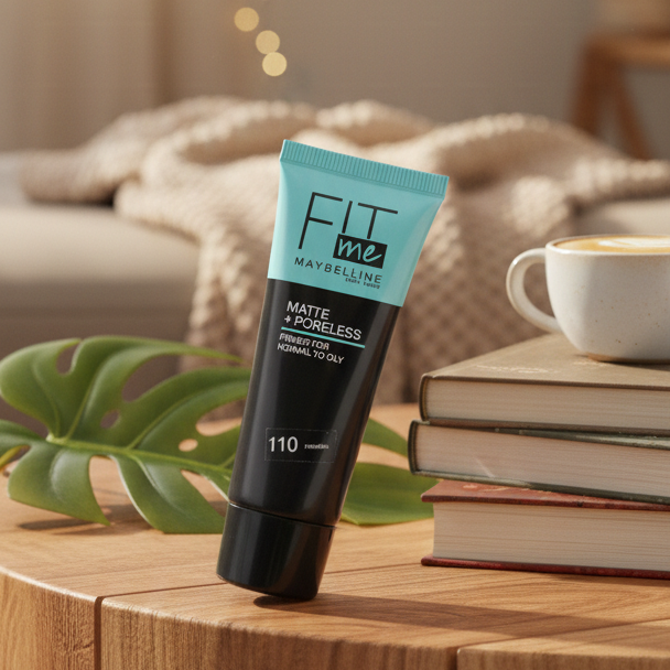 Maybelline Fit Me Matte + Poreless Liquid Foundation ? Shade 110 Porcelain | Lightweight, Oil-Control, Pore-Refining, Non-Comedogenic, 40ml - Image 3