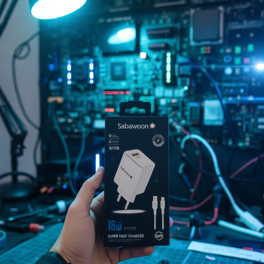Sabawoon S119 Fast Charging Charger ?? | 18W Original | With Micro Cable - Image 2