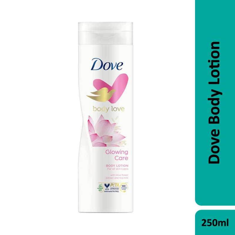 Dove Glowing Care Body Lotion 250ml | Deep Nourishing And Hydrating Liquid Lotion For Smooth, Radiant, And Soft Skin