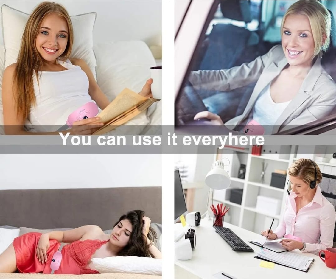 Portable Cordless Heating Pad, Electric Waist Belt Device, Fast Heating Pad with 3 Heat Levels and 3 Massage Modes, Back or Belly Heating Pad for Women, Menstrual Heating Pad, Heating Had for Period Cramps | Cramp Relief Belt - Image 2
