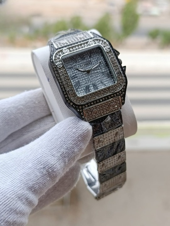 Ladies Stylish Stone Watch ? Elegant Wristwatch with Sparkling Stones, Fashion Accessory for Daily Wear & Occasions - Image 4