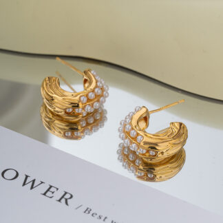 ZJX-169 Pearl Bali ? Elegant Korean Style Earrings, Stylish Fashion Jewellery for Women