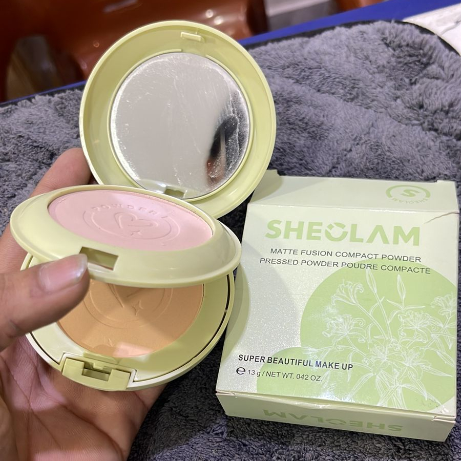 Sheglam Matte Fusion Double Shade Compact Powder ? Smooth Matte Finish, Lightweight Formula, And Long-Lasting Coverage For Daily Makeup Use - Image 4