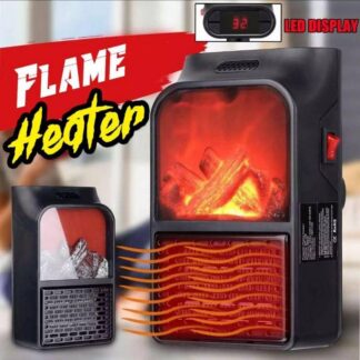 Flame Heater 1000W ? Portable Electric Plug-in Room Heater with Flame Effect & Remote Control